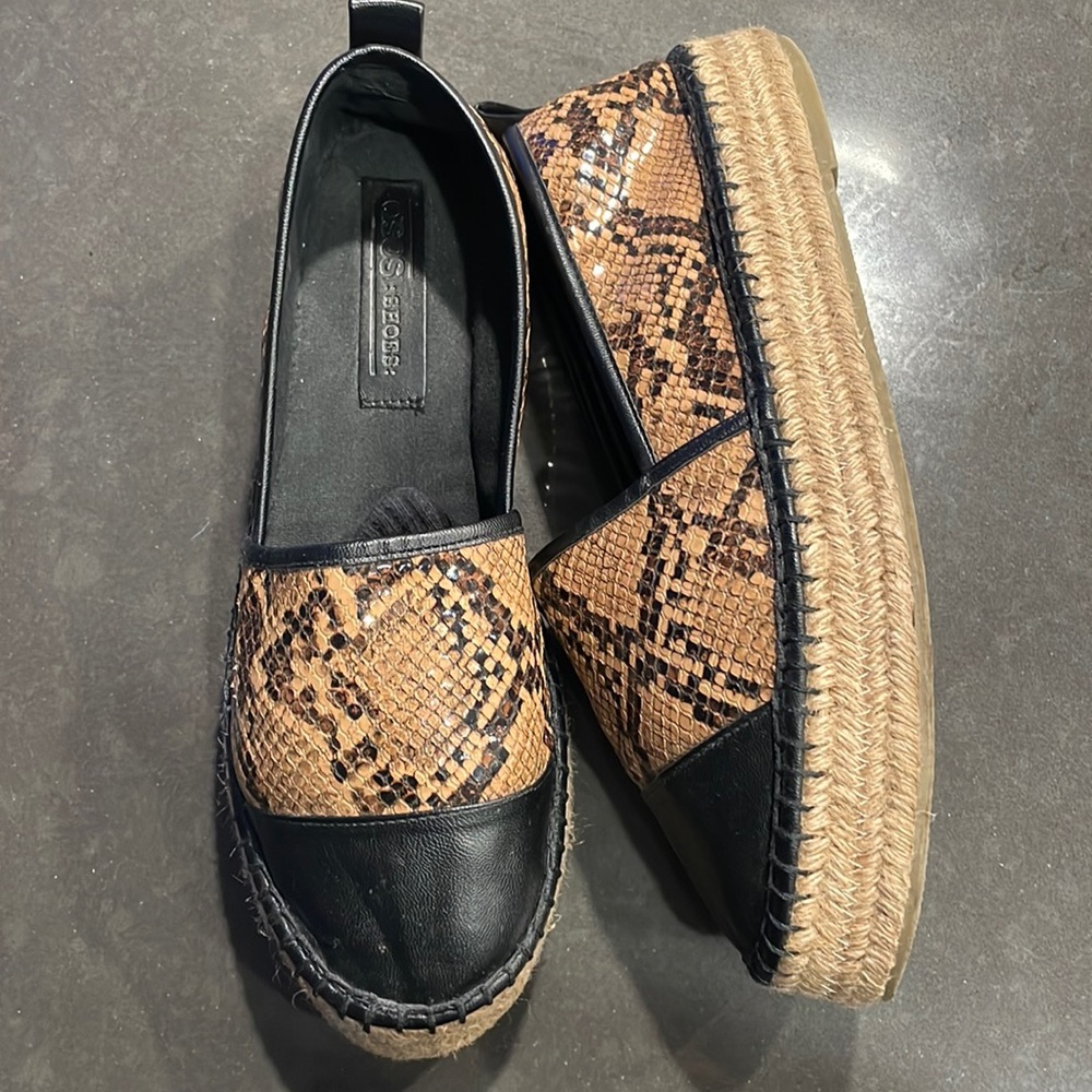 Snake flatform espadrilles
